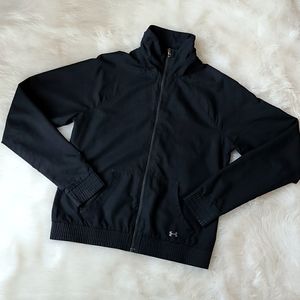 Women's black under armour windbreaker jacket size medium